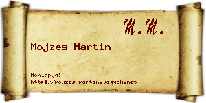 Mojzes Martin névjegykártya
